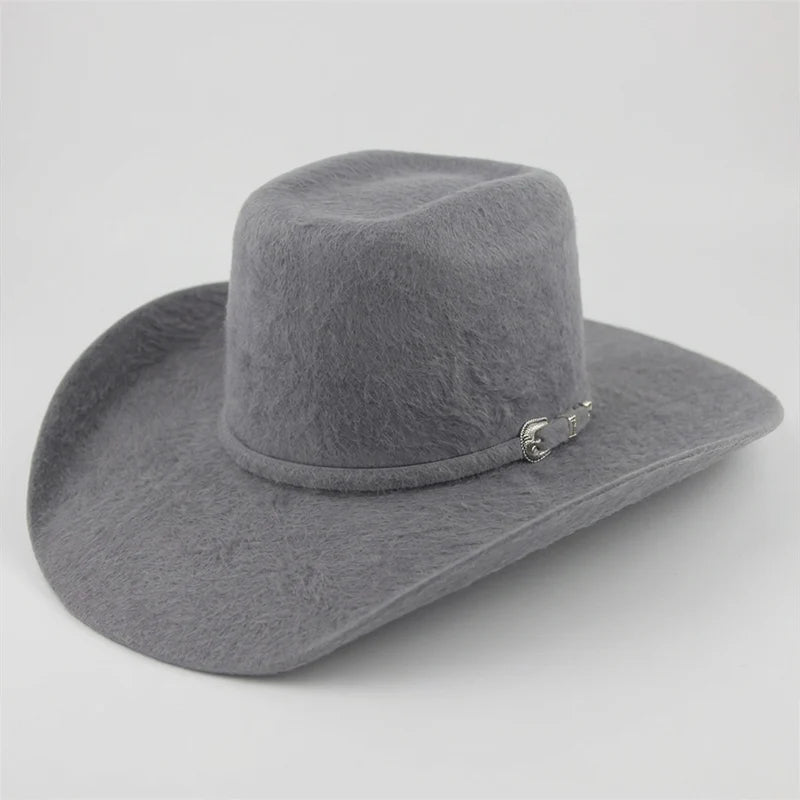 Texana Cuernos Chuecos 30X Vakera Brick Crown Style Rabbit Fur Felt Cowboy Hat - Granite