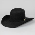 Texana Cuernos Chuecos 30X Open Crown Style Rabbit Fur Felt Cowboy Hat - Black