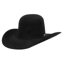 Texana Cuernos Chuecos 30X Open Crown Style Rabbit Fur Felt Cowboy Hat - Black