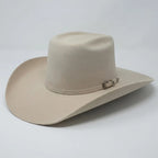Cuernos Chuecos 6X Vakera Style Brick Crown Fur Felt Cowboy Hat - Silverbelly