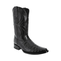 White Diamonds Men's Genuine Crocodile Belly 400 Square Toe Cowboy Boots – Black