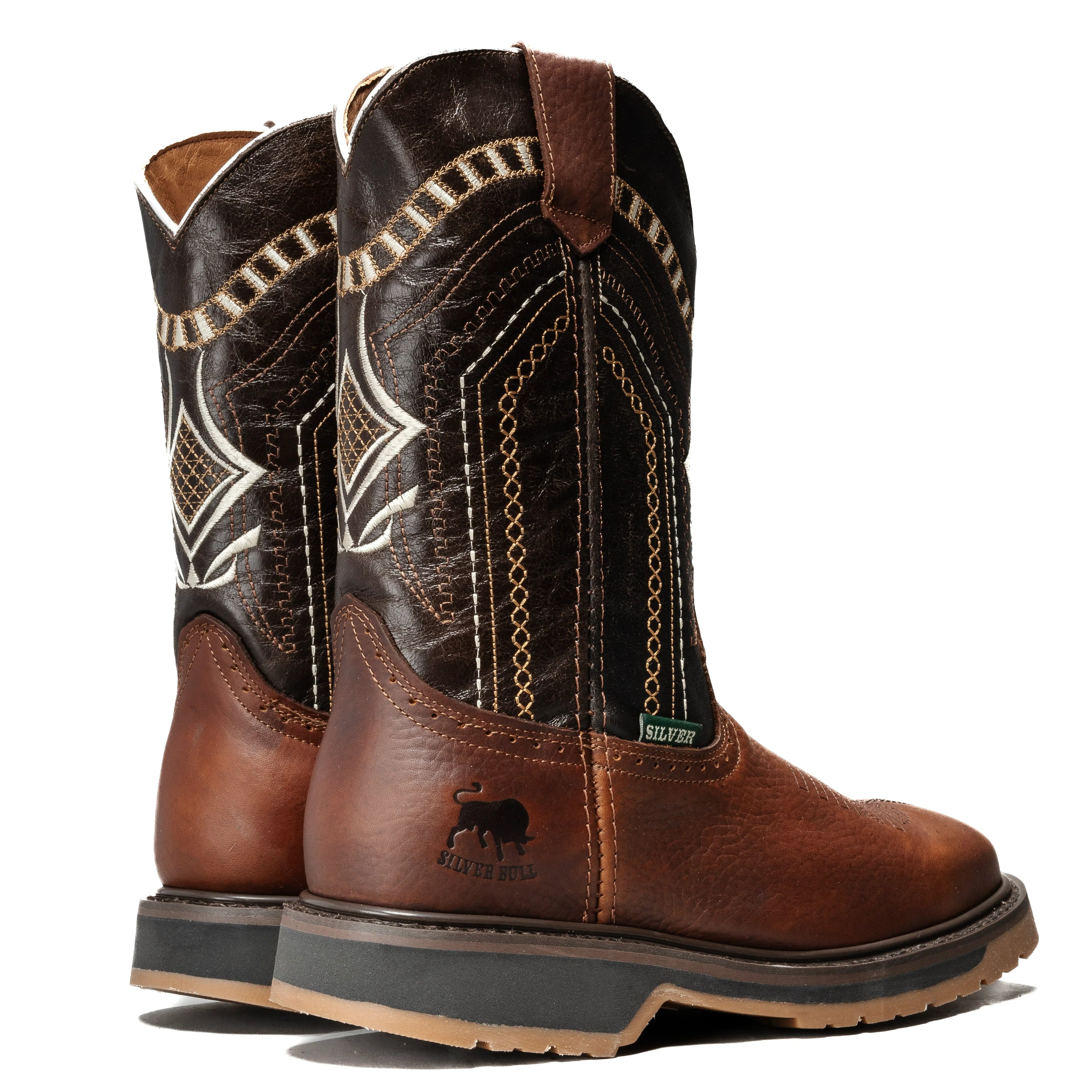 Silver Bull Men's SB–5001 Rodeo Square Toe Work Boots - Steel Toe