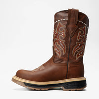 Silver Bull Men's SB–6010 Rodeo Roper Safety Toe Work Boot–Copper Brown