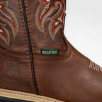Silver Bull Men's SB–6010 Rodeo Roper Safety Toe Work Boot–Copper Brown