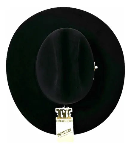 Morcon 200X El Diamante Sinaloa Style Western Cowboy Rabbit Fur Felt Hat - Black