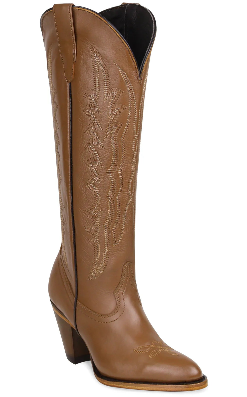 Women´s Silverton Destiny All Leather Snip Toe Knee High Boots-Honey