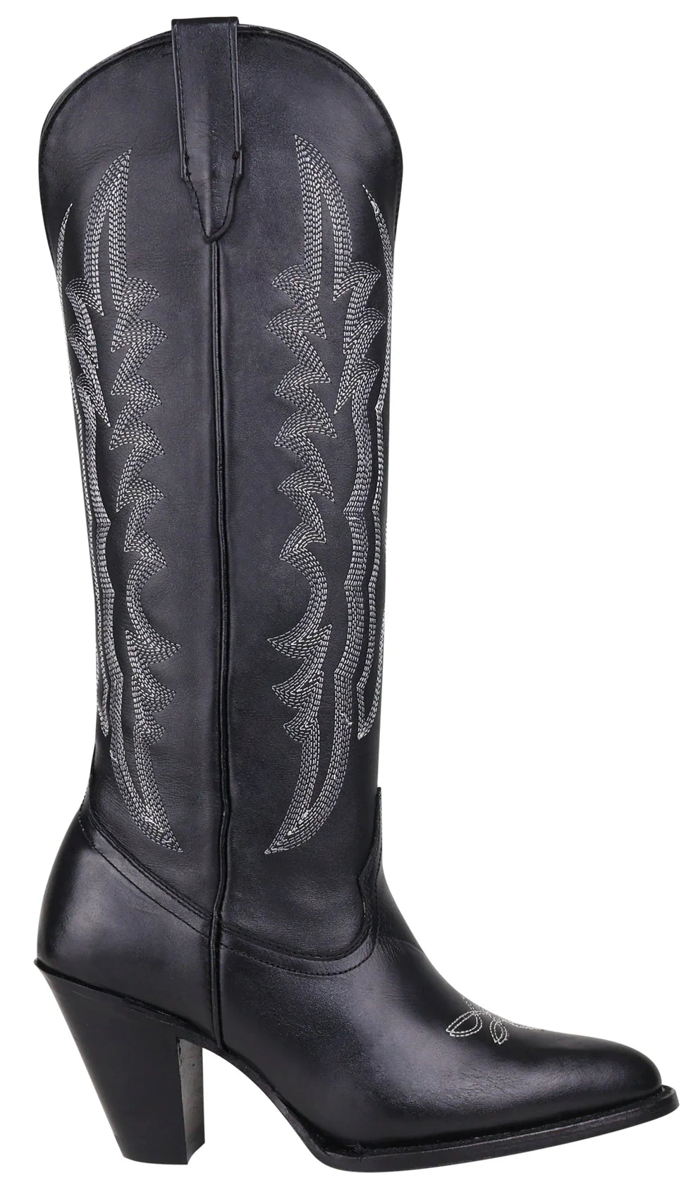 Women´s Silverton Destiny All Leather Snip Toe Knee High Boots-Black