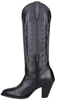Women´s Silverton Destiny All Leather Snip Toe Knee High Boots-Black