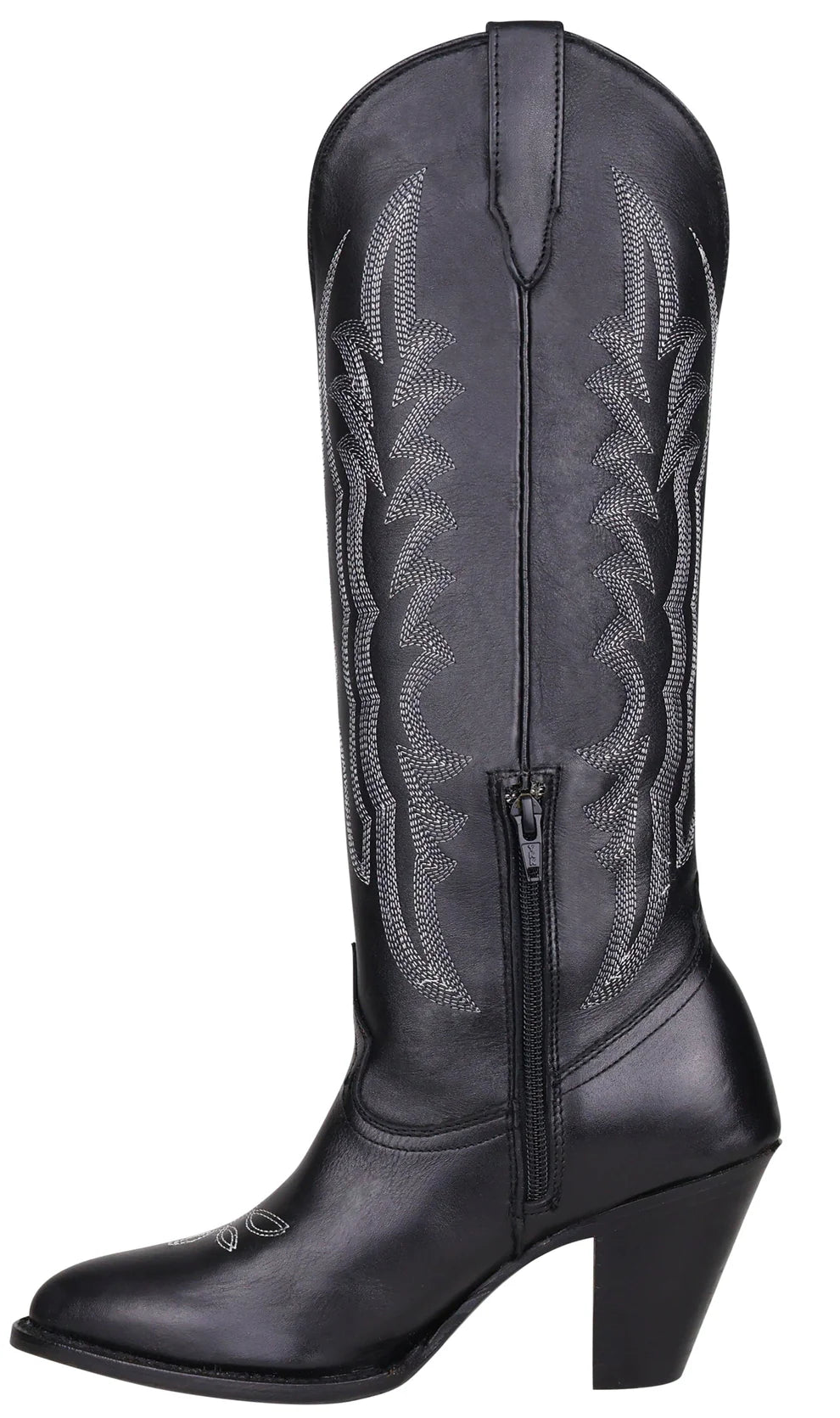 Women´s Silverton Destiny All Leather Snip Toe Knee High Boots-Black