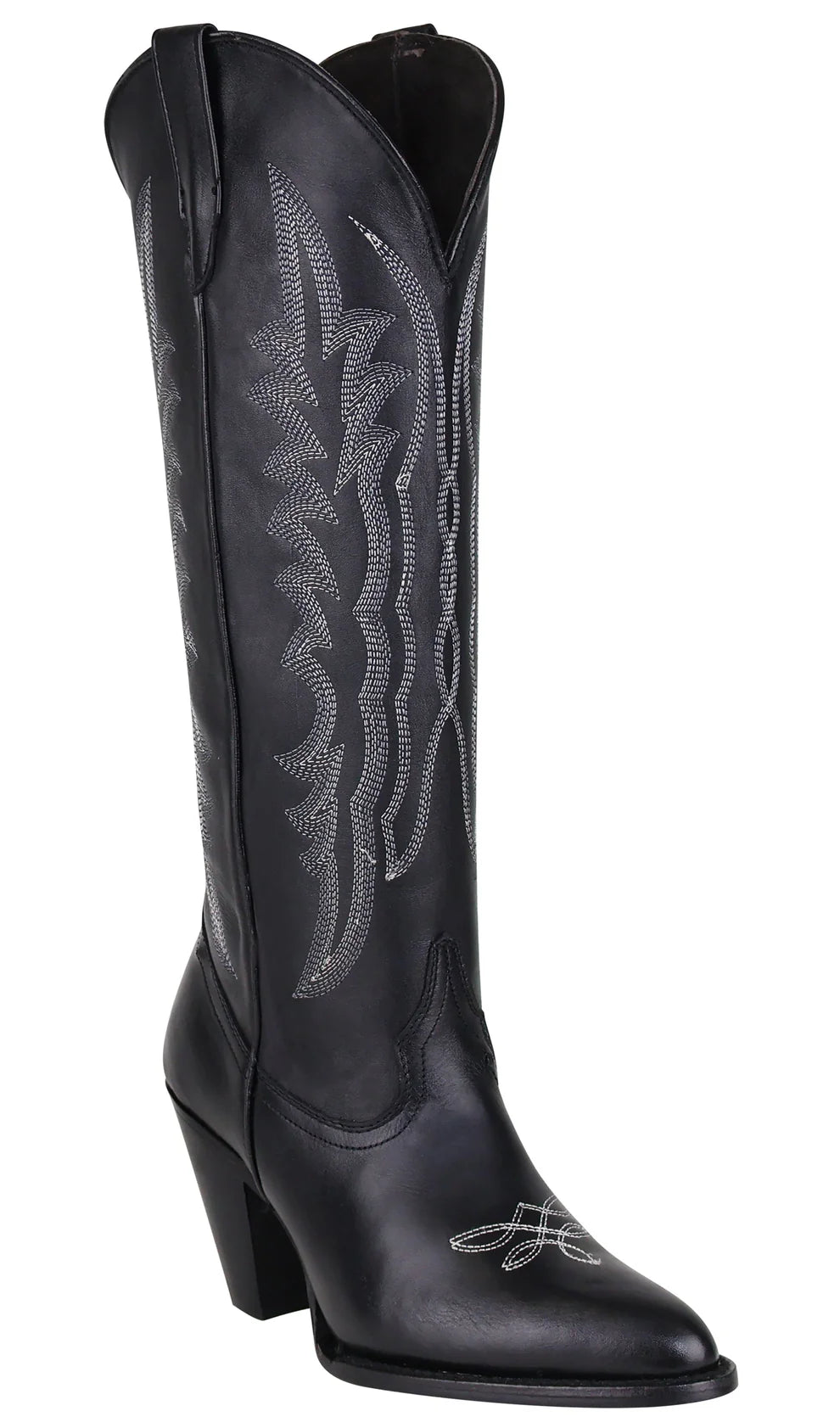 Women´s Silverton Destiny All Leather Snip Toe Knee High Boots-Black