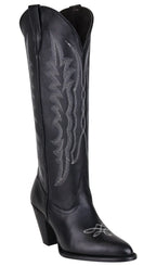 Women´s Silverton Destiny All Leather Snip Toe Knee High Boots-Black