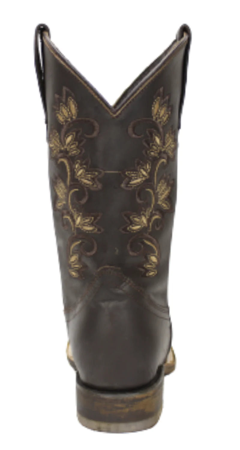 Women´s Silverton Amanda All Leather Square Toe Boots-Chocolate