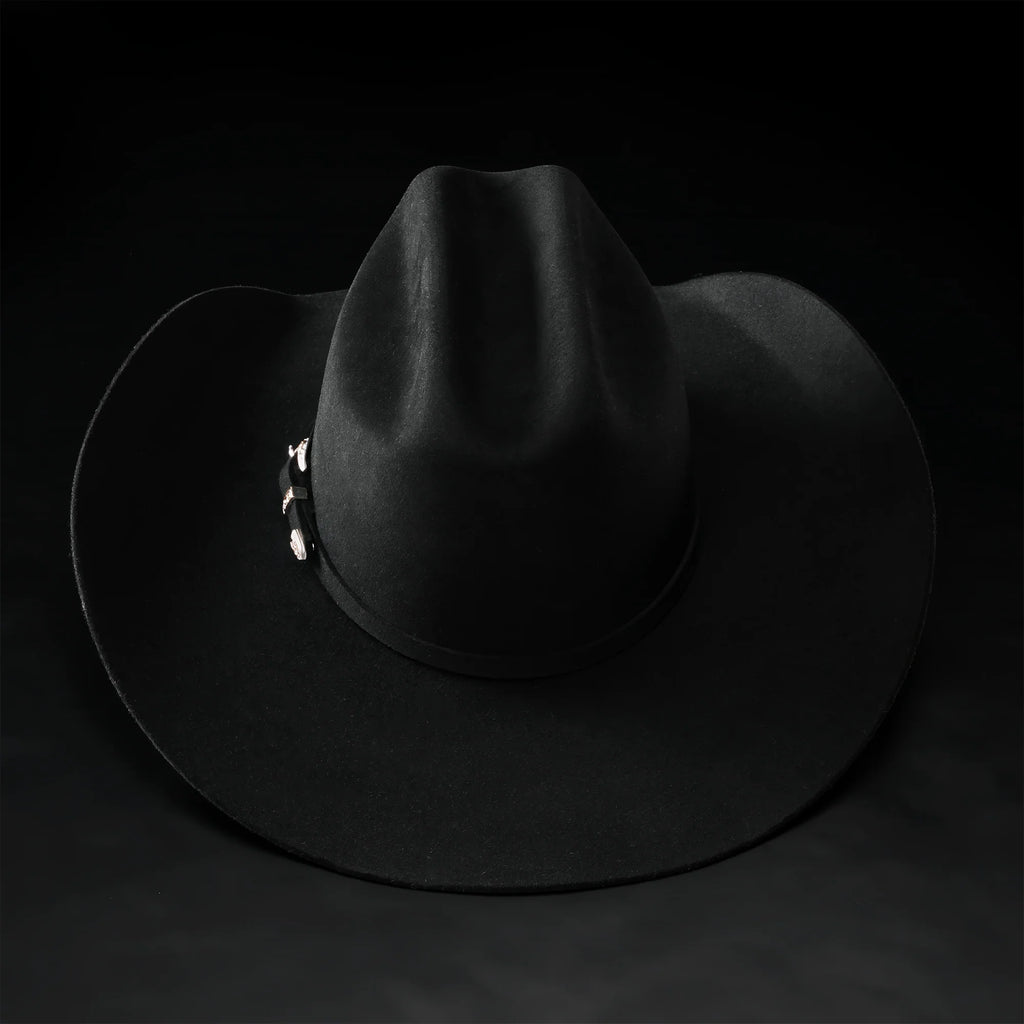 Men’s "El Jefe" 100X Luxury Handcrafted Western Cowboy Beaver Fur Felt Hat - Black