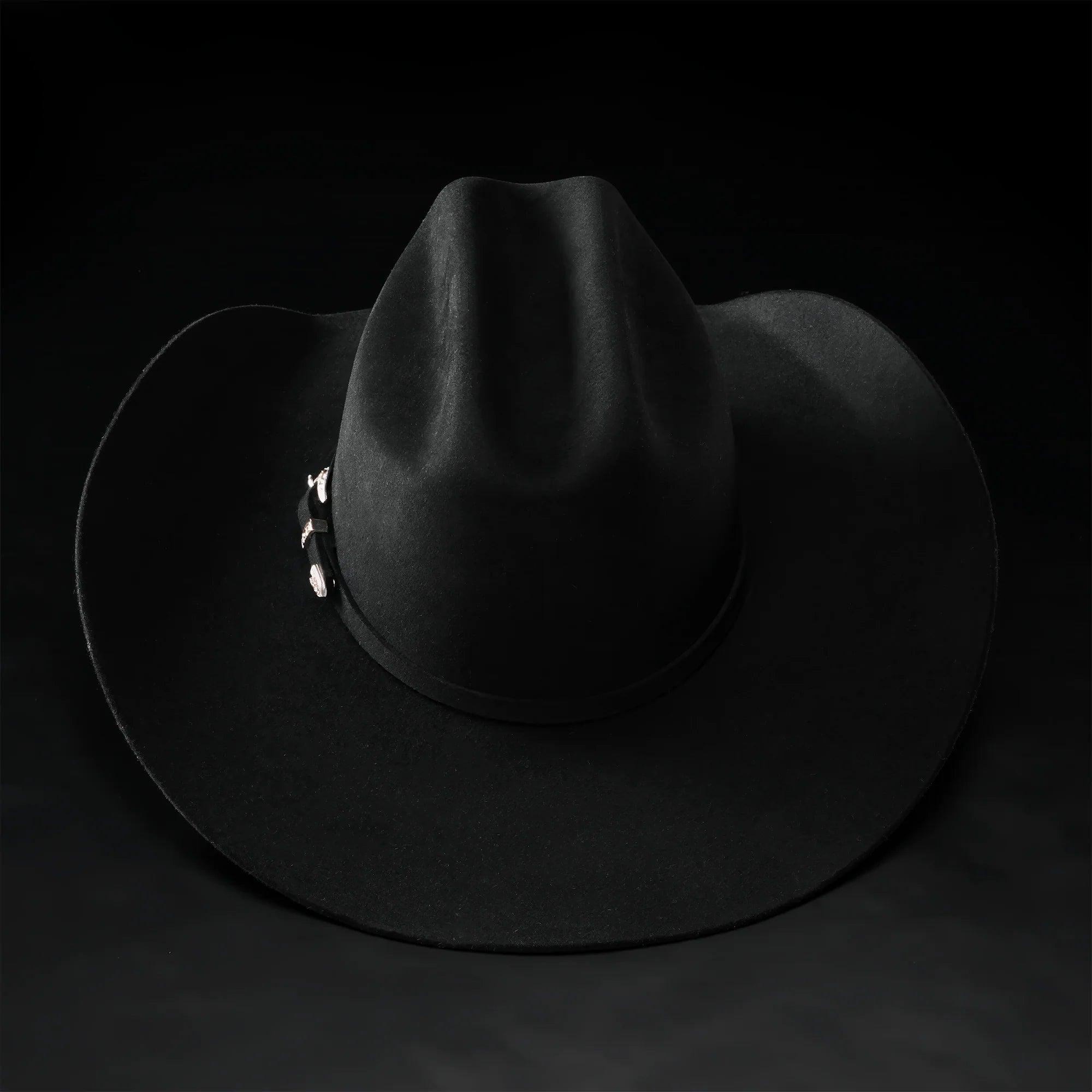 Men’s "El Jefe" 100X Luxury Handcrafted Western Cowboy Beaver Fur Felt Hat - Black