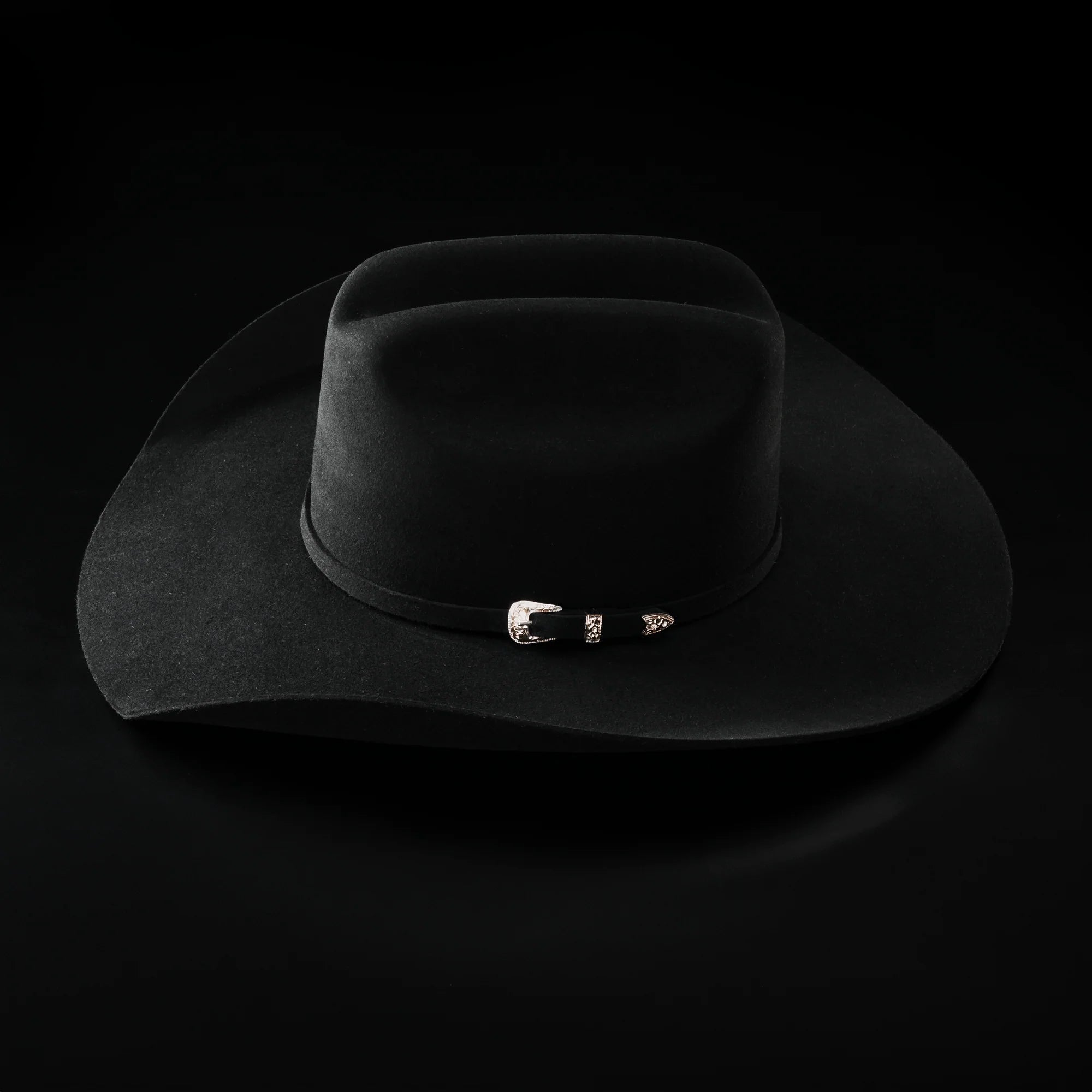 Men’s "El Jefe" 100X Luxury Handcrafted Western Cowboy Beaver Fur Felt Hat - Black