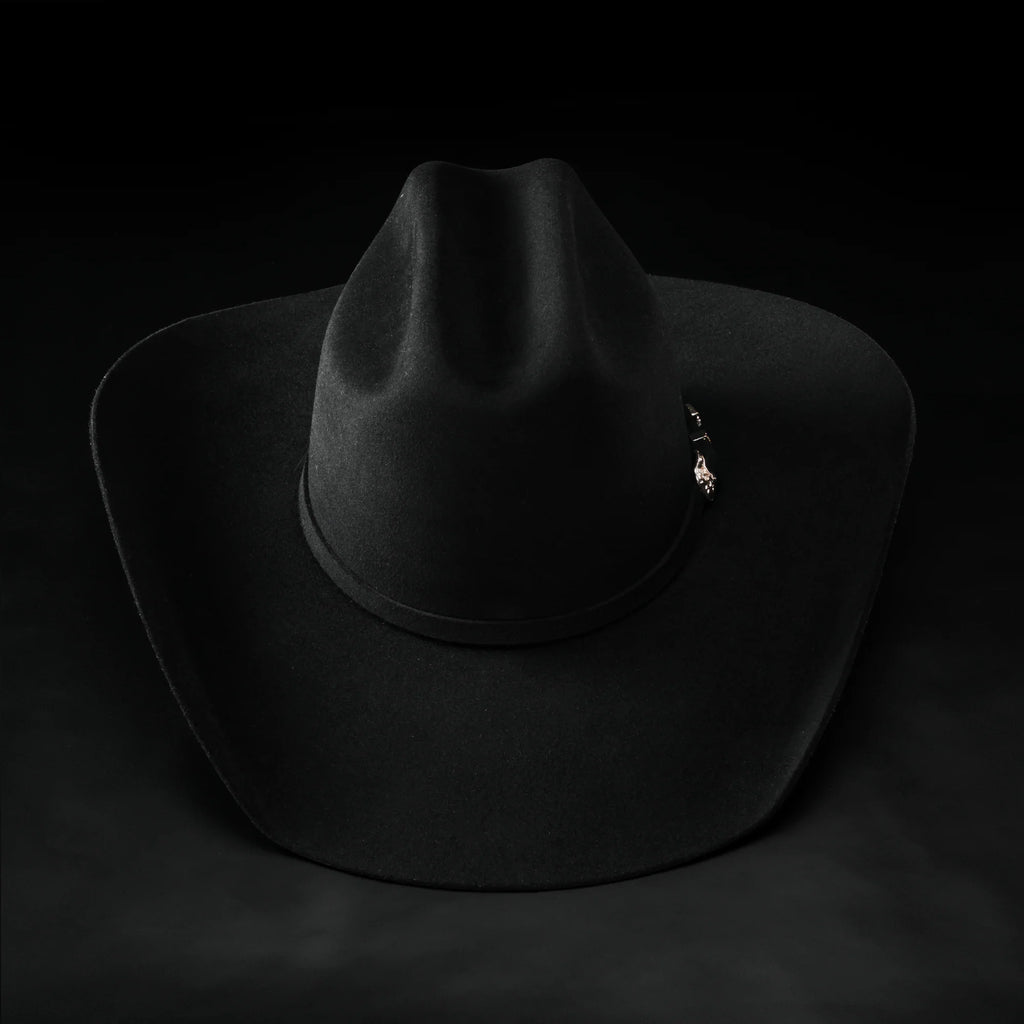 Men’s "El Jefe" 100X Luxury Handcrafted Western Cowboy Beaver Fur Felt Hat - Black