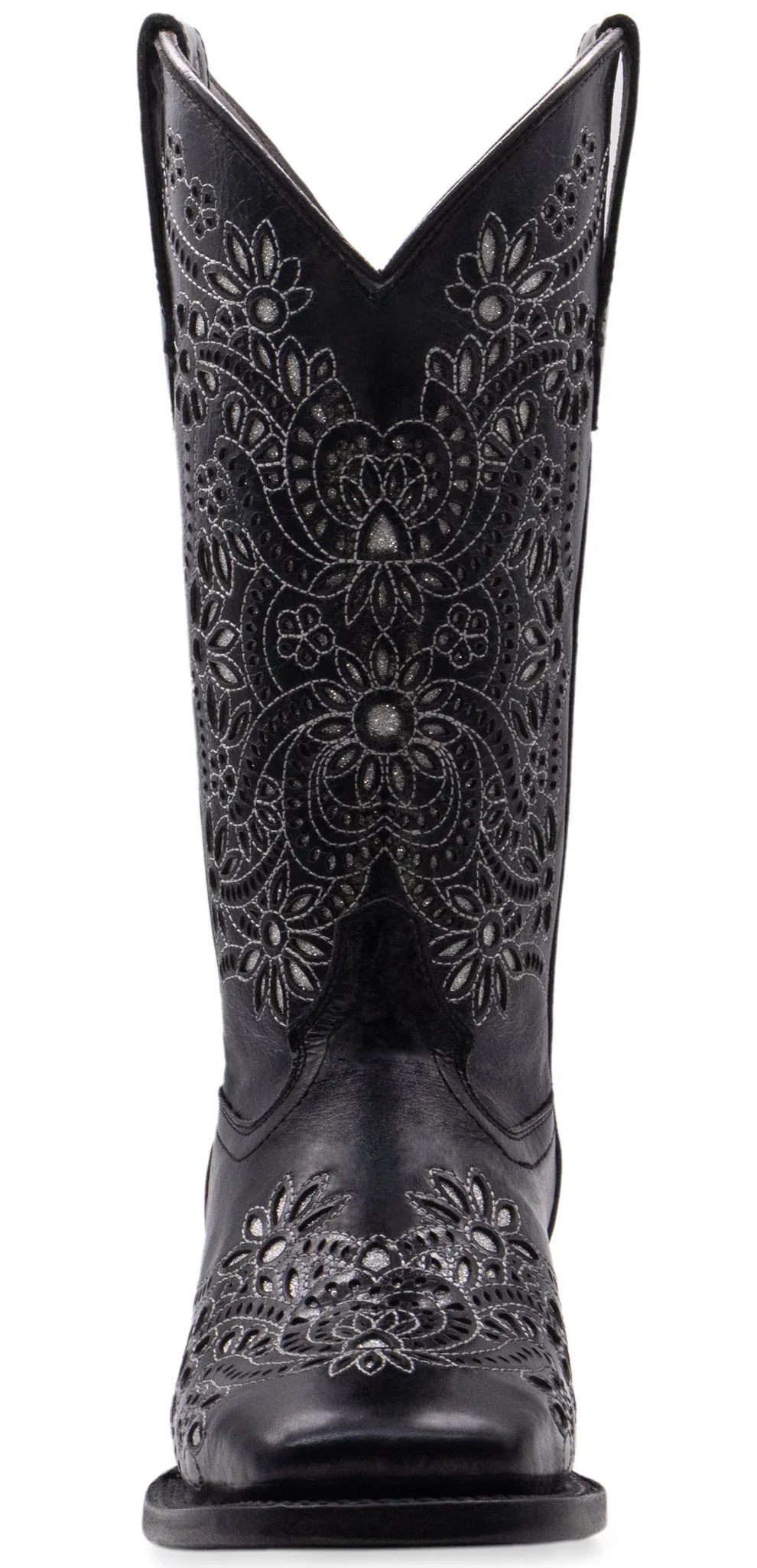 Women´s Silverton Celina All Leather Wide Square Toe Boots-Black
