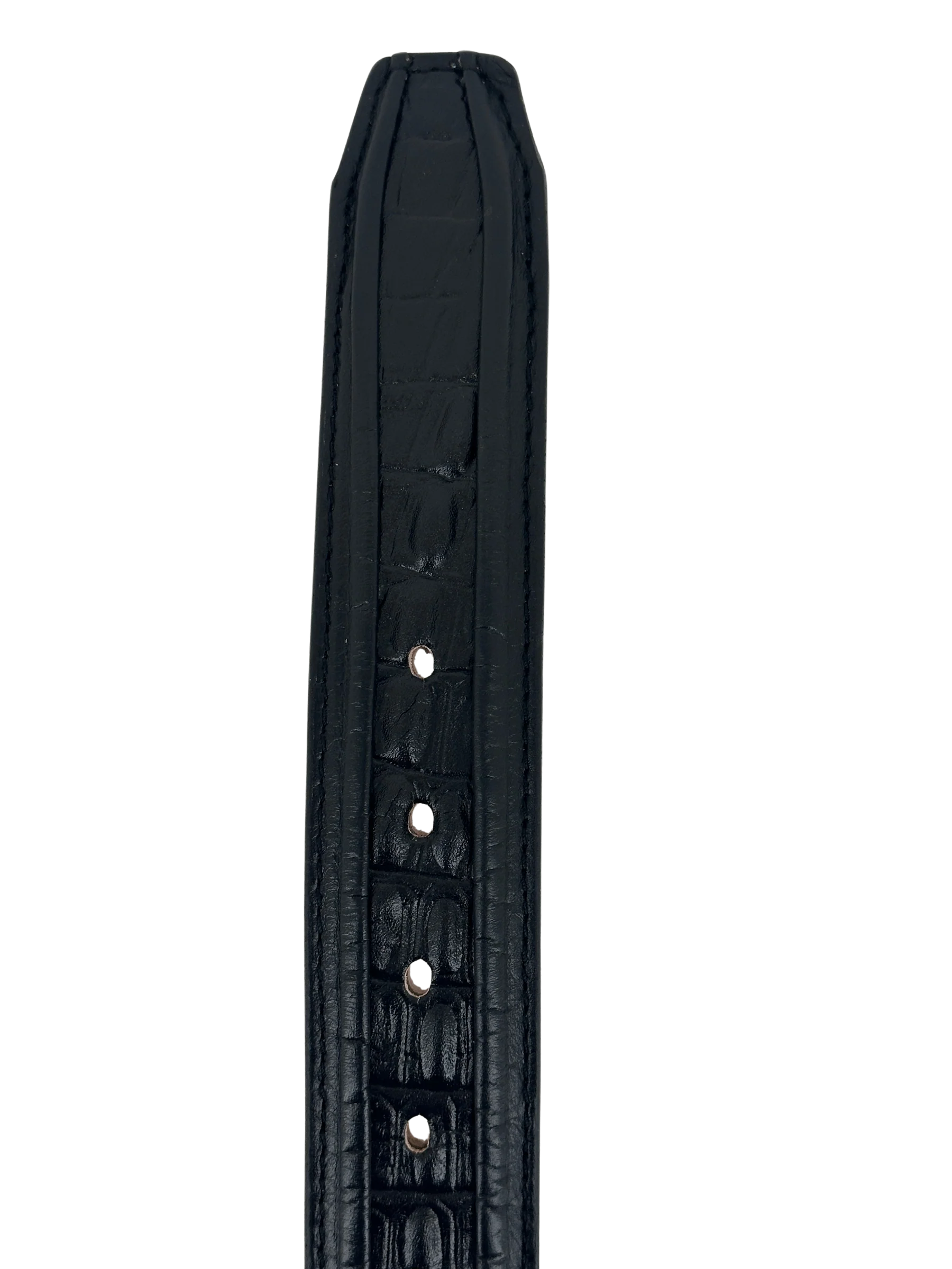 Caiman Alligator Crocodile Print Western Belt with Removable Buckle - Black