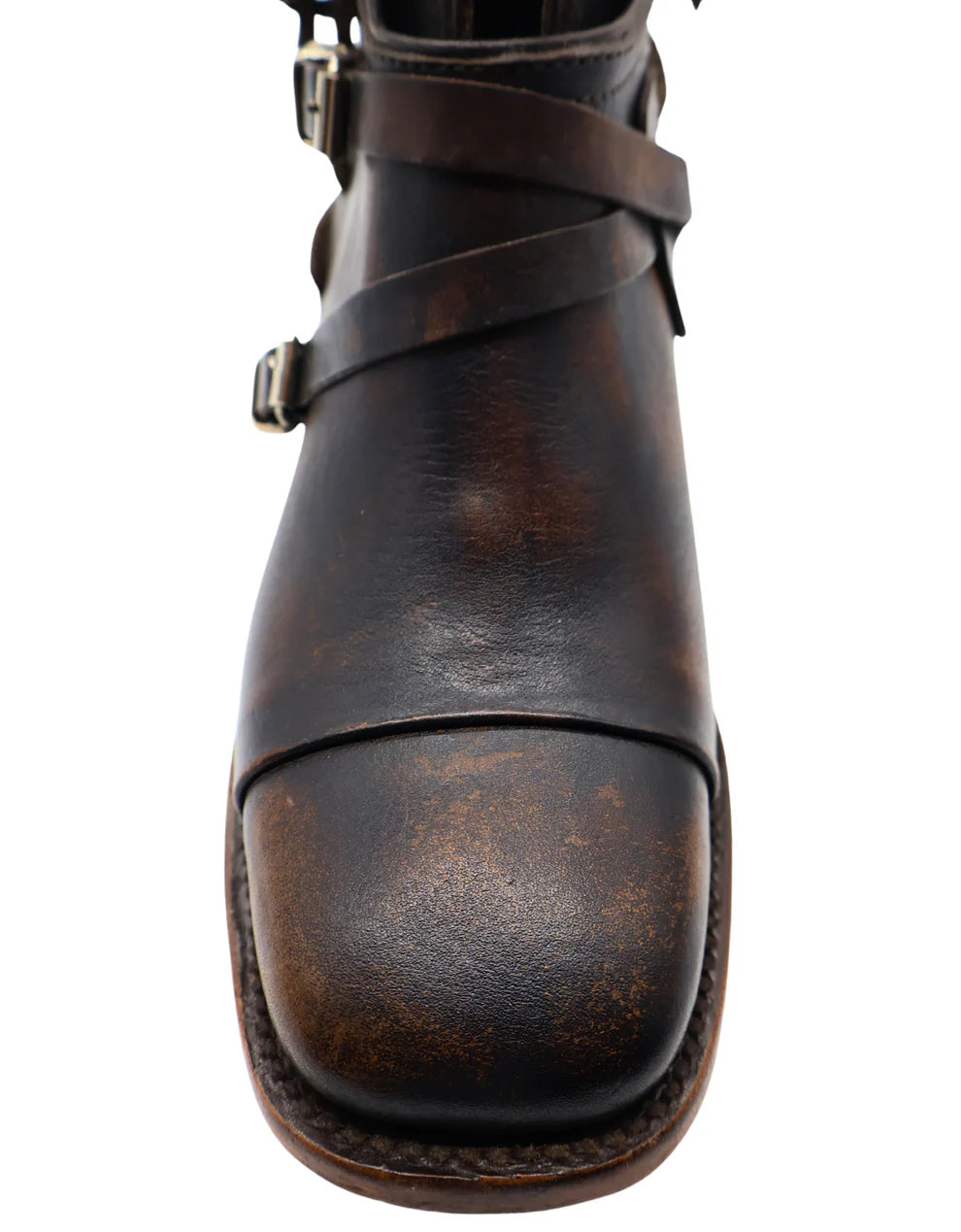 Women´s Silverton Gipsy All Leather Wide Square Toe Short Boots-Black/Brown