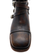 Women´s Silverton Gipsy All Leather Wide Square Toe Short Boots-Black/Brown