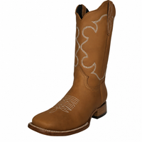 White Diamonds Men's Napa Leather Square Toe Rodeo Cowboy Boots – Honey