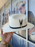 White Diamonds 100,000X Panama San Judas Style Cowboy Shantung Straw Hat Brim 3"