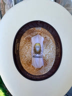 White Diamonds 100,000X Panama San Judas Style Cowboy Shantung Straw Hat Brim 3"