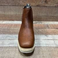 Men's Work Square Toe Boots Light Pull On Leather Ankle Boot Est. 916