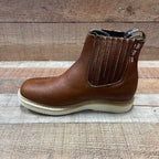 Men's Work Square Toe Boots Light Pull On Leather Ankle Boot Est. 916