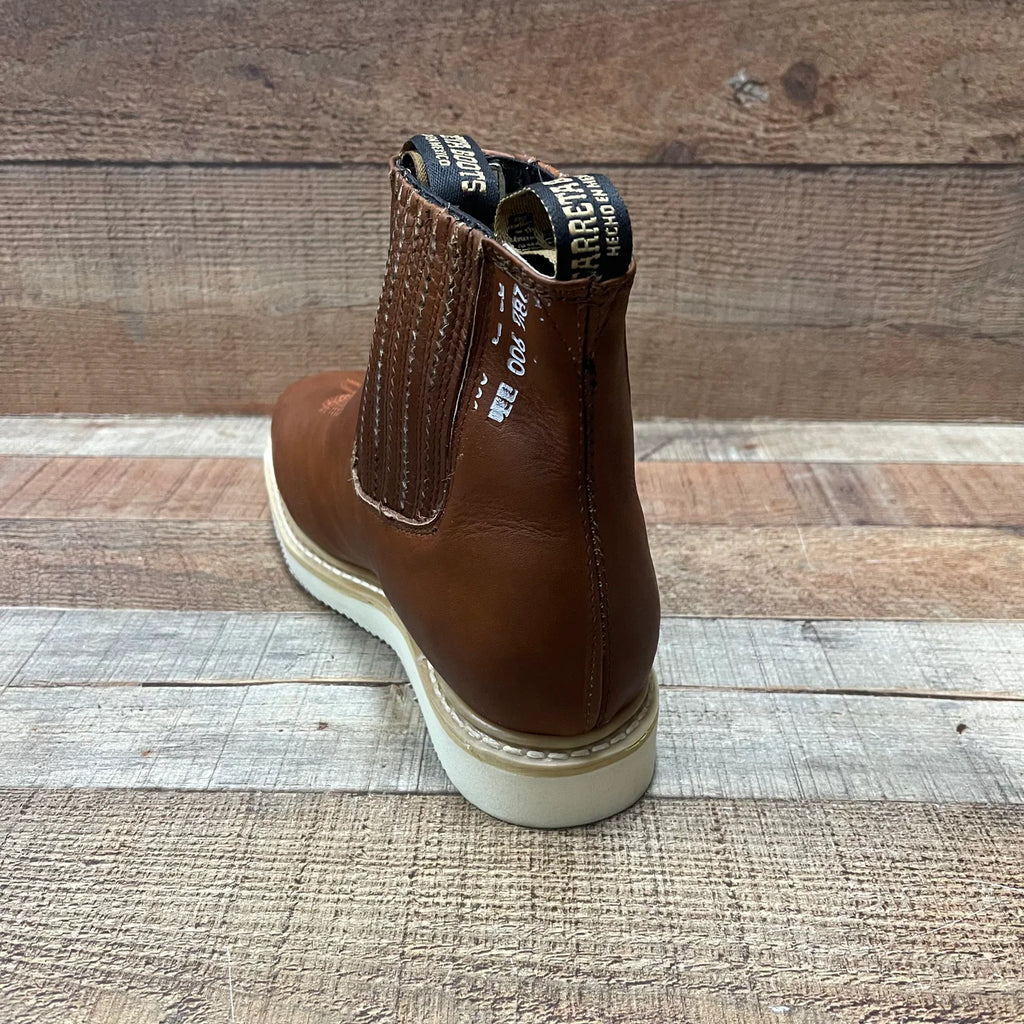 Men's Work Square Toe Boots Light Pull On Leather Ankle Boot Est. 916