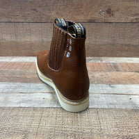 Men's Work Square Toe Boots Light Pull On Leather Ankle Boot Est. 916