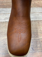 Men's Work Square Toe Boots Light Pull On Leather Ankle Boot Est. 916