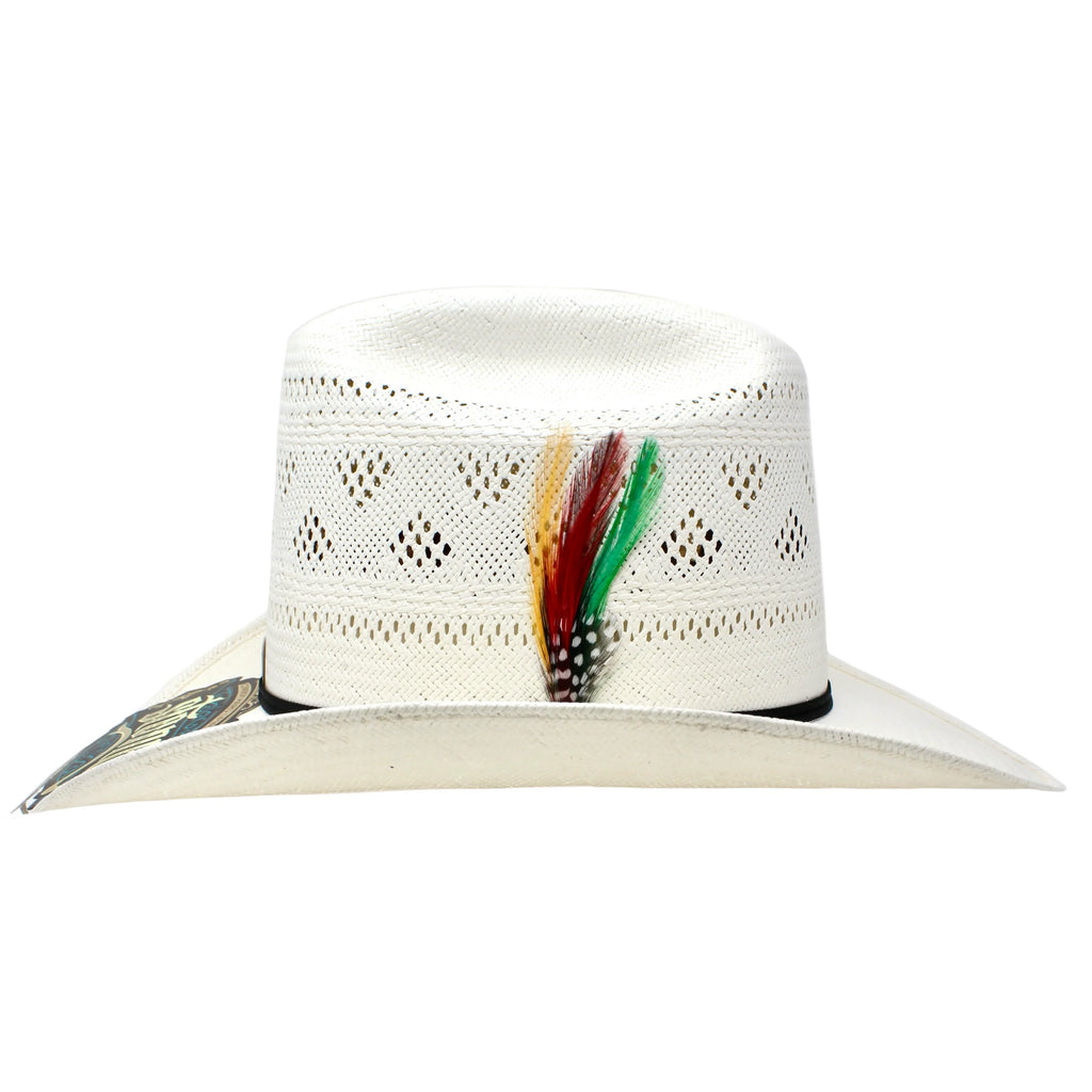 Stone 100X El Patron Style Vented Western Cowboy Shantung Straw Hat