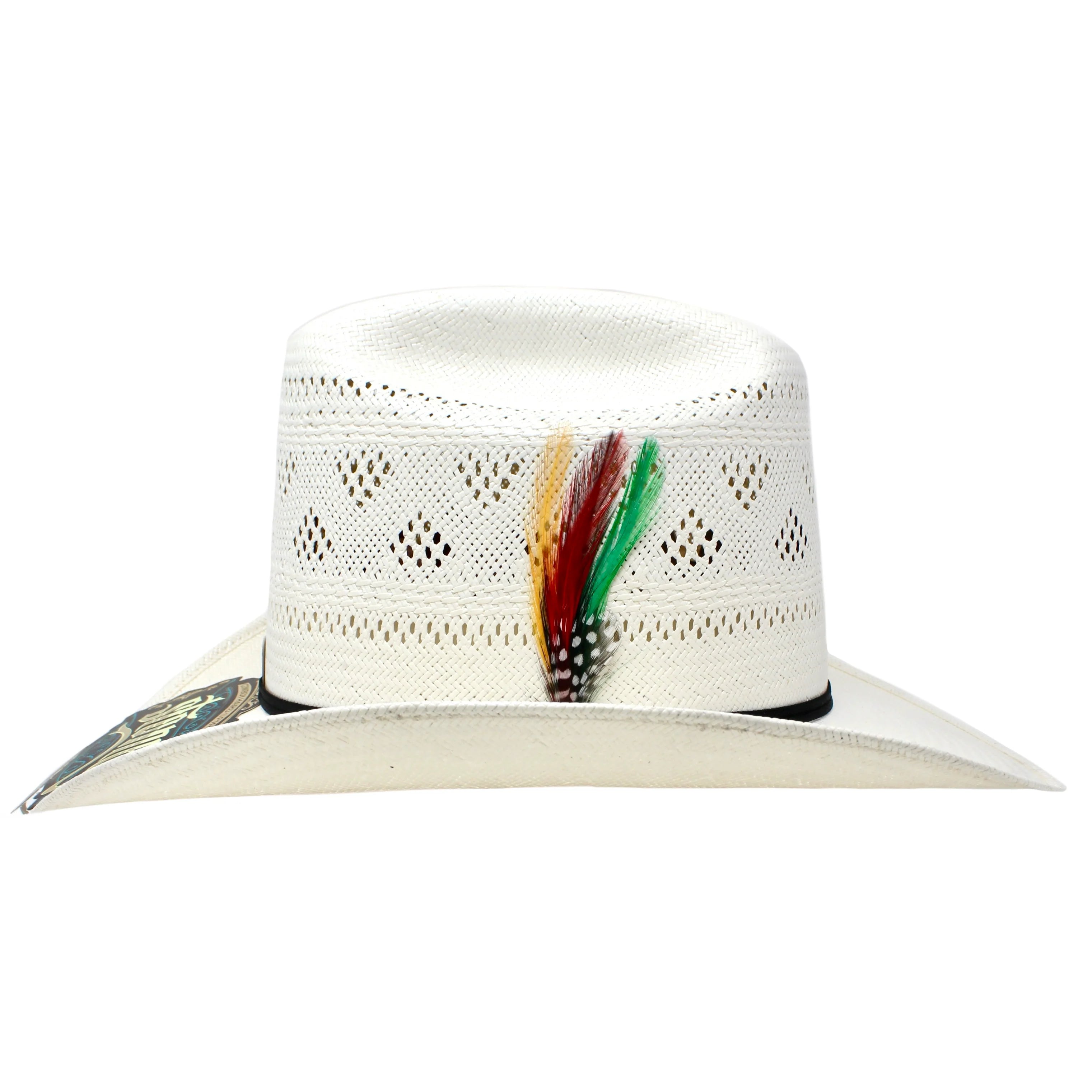 Stone 100X El Patron Style Vented Western Cowboy Shantung Straw Hat