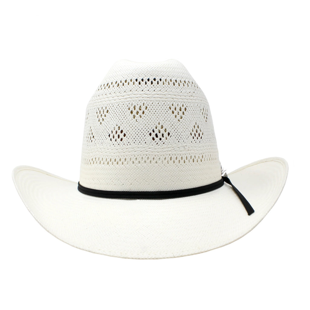 Stone 100X El Patron Style Vented Western Cowboy Shantung Straw Hat