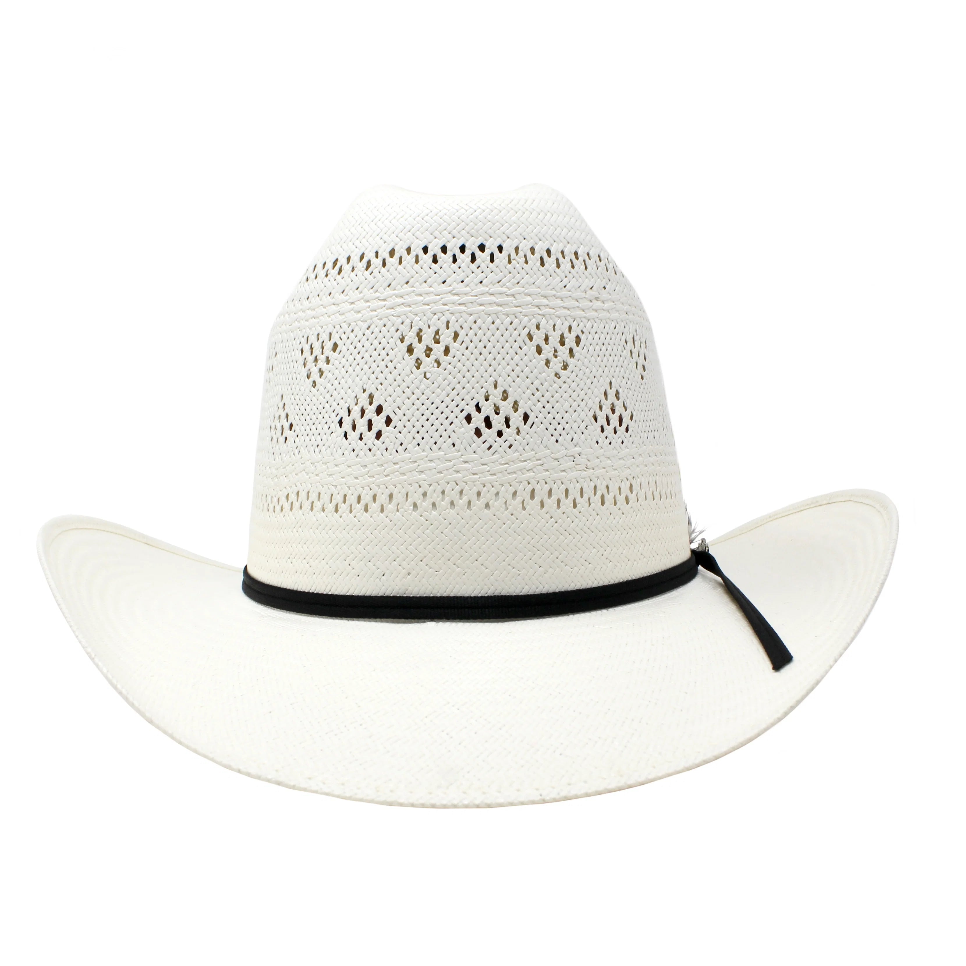 Stone 100X El Patron Style Vented Western Cowboy Shantung Straw Hat