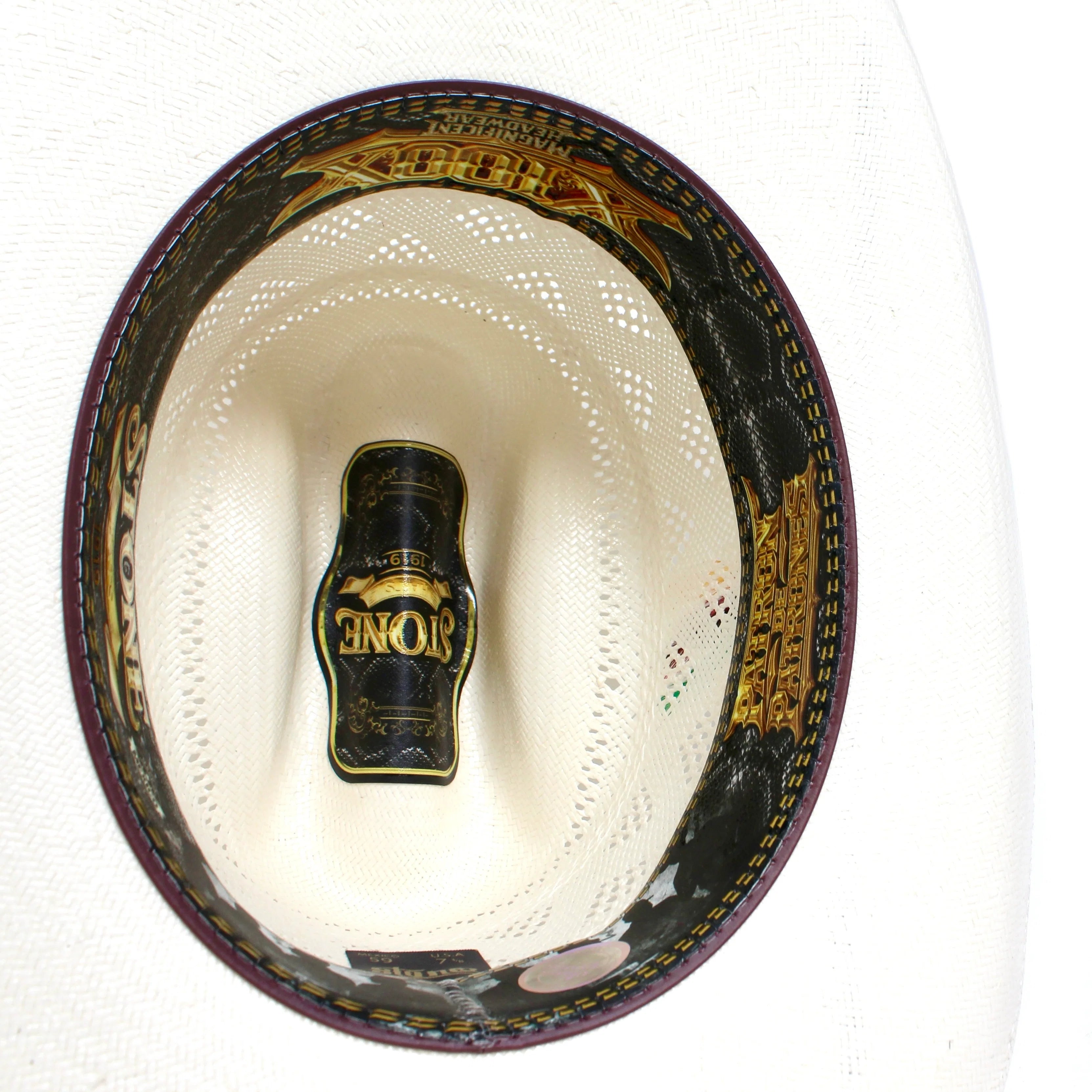 Stone 100X El Patron Style Vented Western Cowboy Shantung Straw Hat