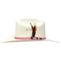 Women's Stone Reina del Sur 1,000X Western Cowgirl Straw Hat Sinaloa Style - Pink