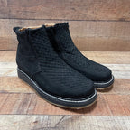 Men's Work Black Double Zipper Handwoven Genuine Leather Oil/Water Resistant Est. 33