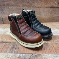 Women's Light Weight Zipper Work Boots Oil and Water Resistant Est. 330 Black