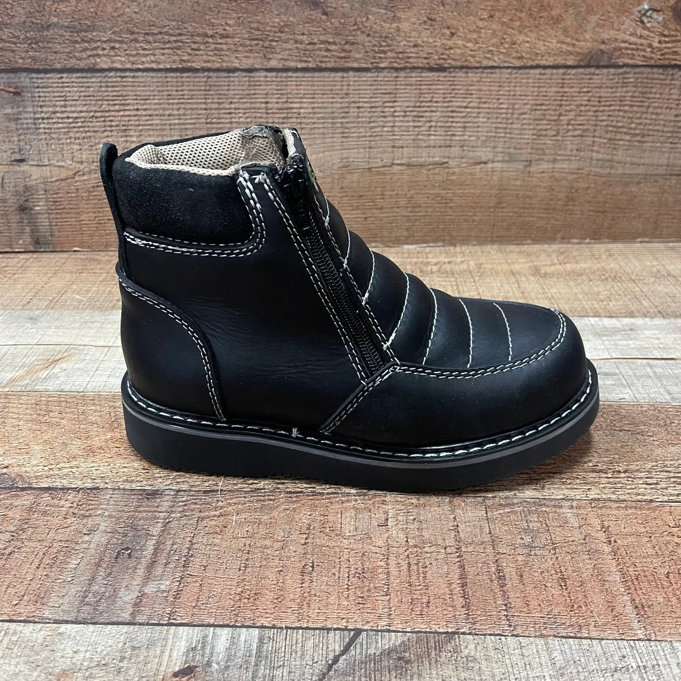 Women's Light Weight Zipper Work Boots Oil and Water Resistant Est. 330 Black