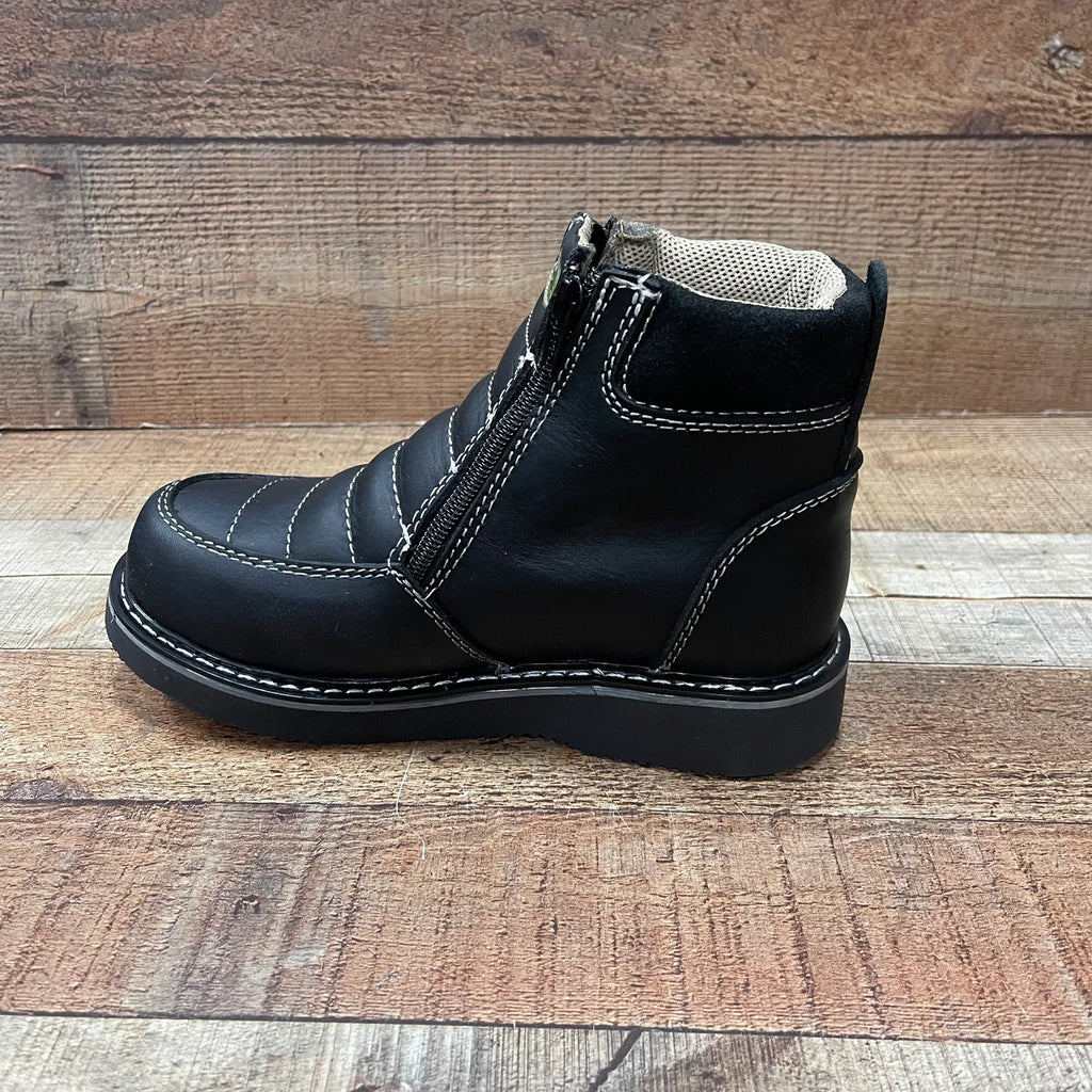 Women's Light Weight Zipper Work Boots Oil and Water Resistant Est. 330 Black
