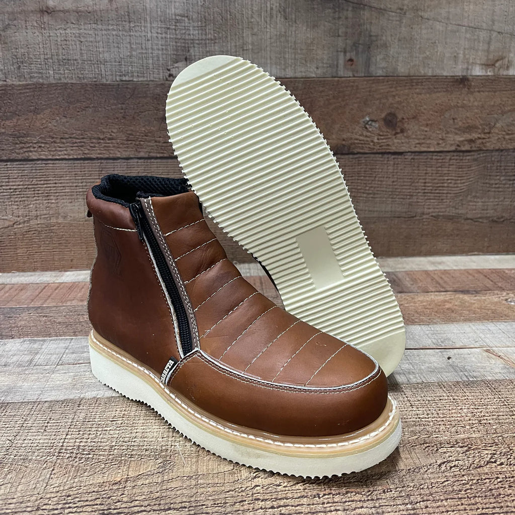 Men's Light Weight Zipper Work Boots Oil and Water Resistant Est. 1216 Tan