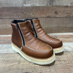 Men's Light Weight Zipper Work Boots Oil and Water Resistant Est. 1216 Tan