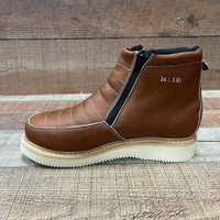 Men's Light Weight Zipper Work Boots Oil and Water Resistant Est. 1216 Tan