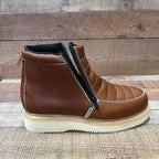 Men's Light Weight Zipper Work Boots Oil and Water Resistant Est. 1216 Tan