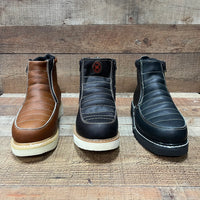 Men's Light Weight Zipper Work Boots Oil and Water Resistant Est. 1216 Tan