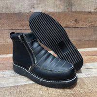 Men's Light Weight Zipper Work Boots Oil and Water Resistant Est. 1216 Black