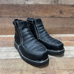 Men's Light Weight Zipper Work Boots Oil and Water Resistant Est. 1216 Black