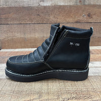 Men's Light Weight Zipper Work Boots Oil and Water Resistant Est. 1216 Black